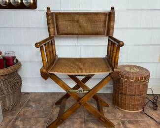 Vintage bamboo directors chair