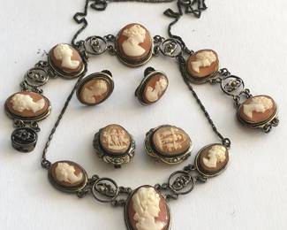Great vintage cameo jewelry