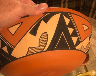 Side of large Native American bowl