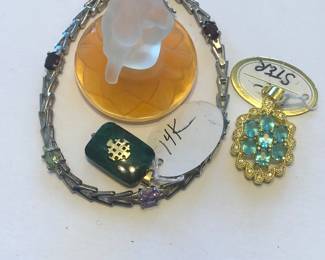 Sterling and gold jewelry