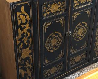 Really nice heavy oriental wood cabinet