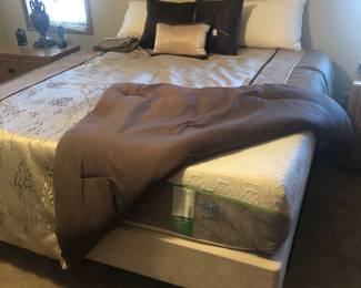 Like new king size Tempur-pedic box springs and mattress