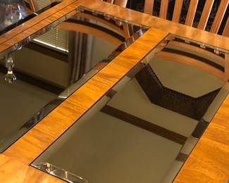 Close-up of 9 piece super condition dining room set