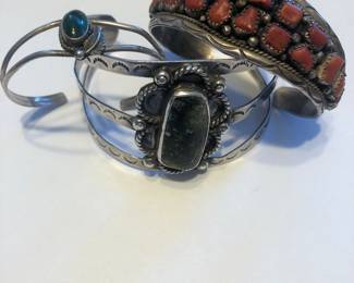 Great Native American sterling bracelets