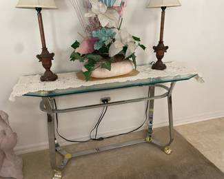 Glass Top Side Table