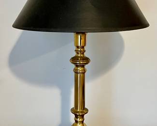 Brass Lamp with Pinecone Finial