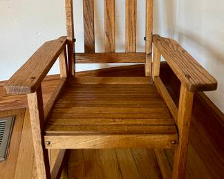 Child's Oak Rocking Chair