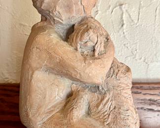 Austin Productions Boy Hugging His Dog Statue