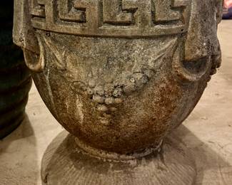 Greek Key Cement Planter