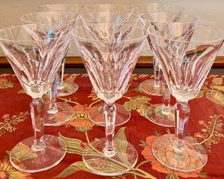 (9) Waterford Wine Glasses
