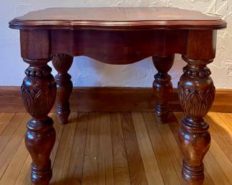 Side Table with Carved Legs