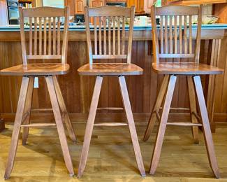 (3) Swivel Bar Stools (Made in Canada)