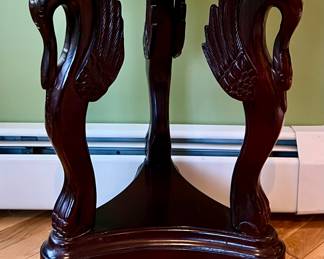 Carved Marble Top Side Table