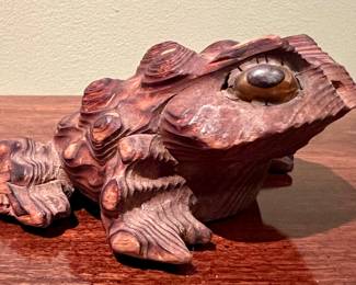 Carved Wood Toad