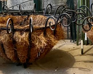 (10) Wrought Iron Hanging Baskets