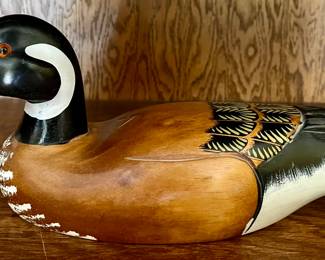Hand Painted Carved Duck Decoy