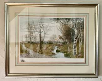 Landscape Print, Signed Ben J. Lander