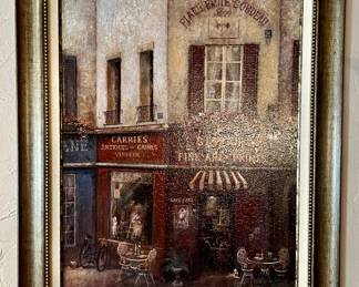 Cafe Scene Print, Signed