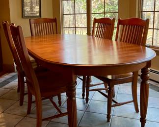 Kitchen Table with 2 Extensions & 6 Chairs (Made in Canada)