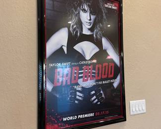 Large framed Taylor Swift poster
