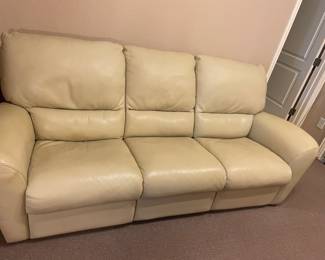 All leather recliner sofa