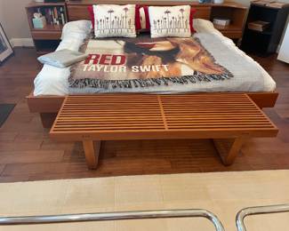 Mid century platform bed with nightstands by Danish Inspiration 