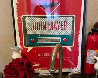 John Mayer framed poster 