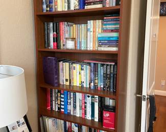 Bookshelves with books