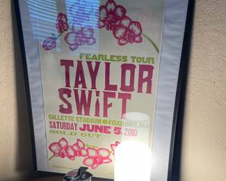 Early Taylor Swift framed tour poster 