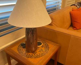 Mid Century tile top end tables