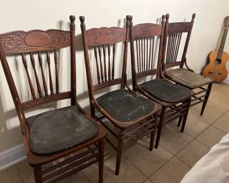 Antique oak chairs