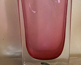 Vintage Swedish glass vase