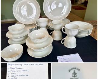 $265.00 - 29 Piece Porsgund "Squire White" China.  So versatile and functional for everyday or formal.  