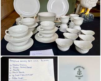 $295.00- 36 Piece Piece Porsgund "Squire White" China