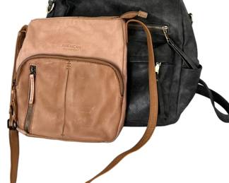 Leather Crossbody Convertible Back Pack