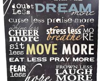 Wooden Inspirational Sign