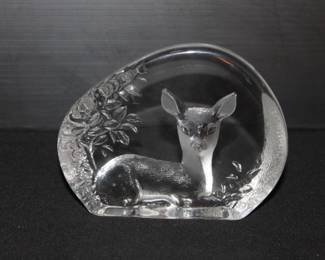 Mats Jonasson Fawn Paperweight