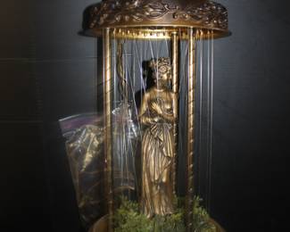 Vintage MCM Goddess Rain Oil Hanging Lamp