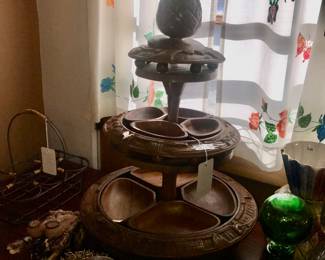 Items Located In The Kitchen ~ Vintage Monkey Pod Tropical Island Poi Server