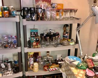 Items Located In The Living Room ~ Lots Of Vintage Barware ~ Mixology ~ Risque' Novelties