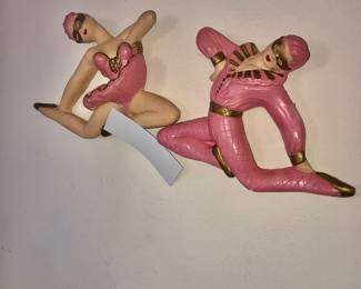 Items Located In The Living Room ~ Vintage Chalk Wall Art ~ Asian ~ Dancers ~ Ballet