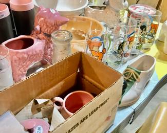 Items Located In The Basement ~ Tons of Vintage Items ~ Vintage 1950's Yellow & Gray Formica & Chrome Kitchen set ~ As Found