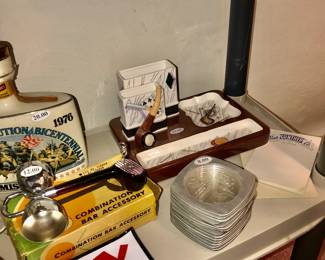 Items Located In The Living Room ~ Lots Of Vintage Barware ~ Mixology ~ Risque' Novelties