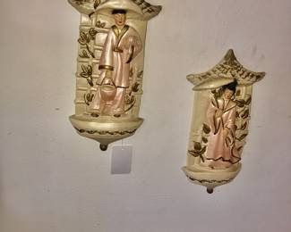 Items Located In The Living Room ~ Vintage Chalk Wall Art ~ Asian ~ Dancers ~ Ballet