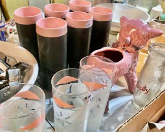 Items Located In The Basement ~ Tons of Vintage Items ~ Vintage 1950's Yellow & Gray Formica & Chrome Kitchen set ~ As Found