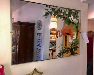 Items Located In The Living Room~ Vintage Turner Flamingo Wall Mirror