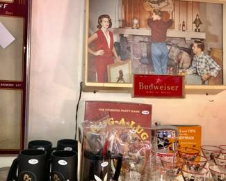 Items Located In The Living Room ~ Lots Of Vintage Barware ~ Mixology ~ Risque' Novelties
