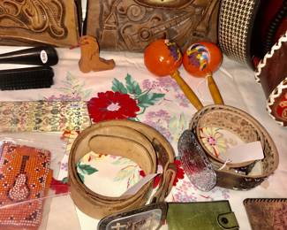 Items Located In The 3rd Bedroom (MASTER) ~ Vintage Tooled Leather Bags