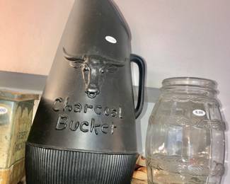 Items Located In The Kitchen~ Cool Vintage Western Charcoal Bucket