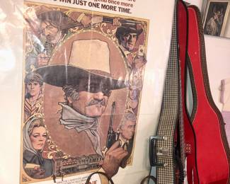 Items Located In The 3rd Bedroom (MASTER) ~ John Wayne Movie Posters ~ Vintage Electric Guitar
